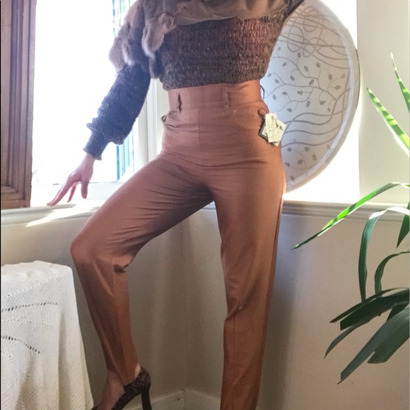 brown stirrup pants